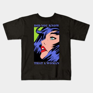 Retro Girl In Cartoon 70s Kids T-Shirt